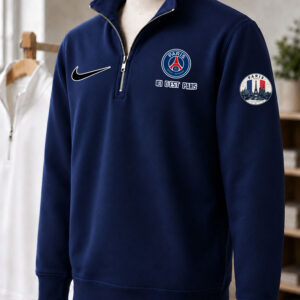Sweat zippé 1/4 brodé Paris Saint-Germain